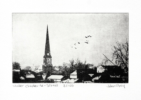 thumbnail of etching of Winter, Chester-le-Street