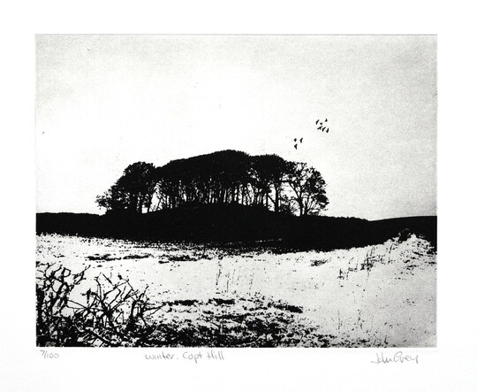 thumbnail of etching of Winter, Copt Hill