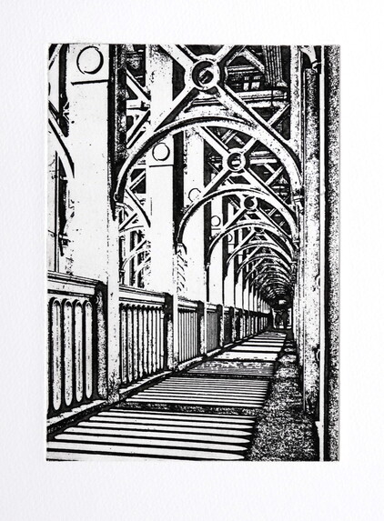 thumbnail of etching of High Level Bridge