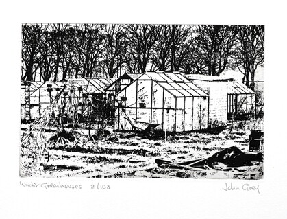 thumbnail of etching of Winter Allotments
