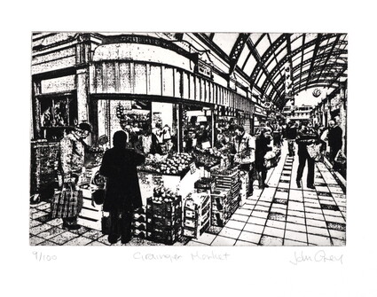thumbnail of etching of Grainger Market
