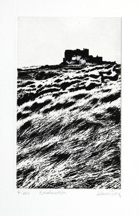 thumbnail of etching of Bamburgh