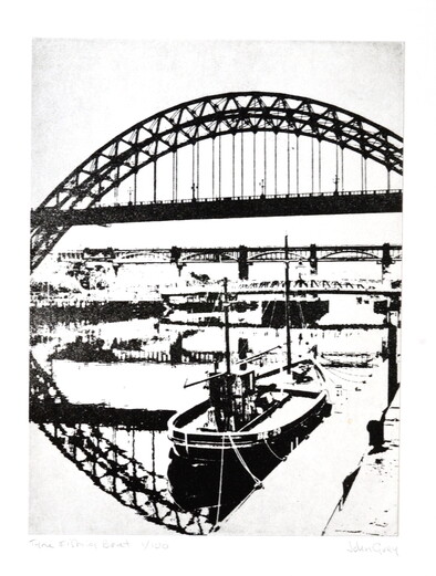 thumbnail of etching of Tyne Fishing Boat