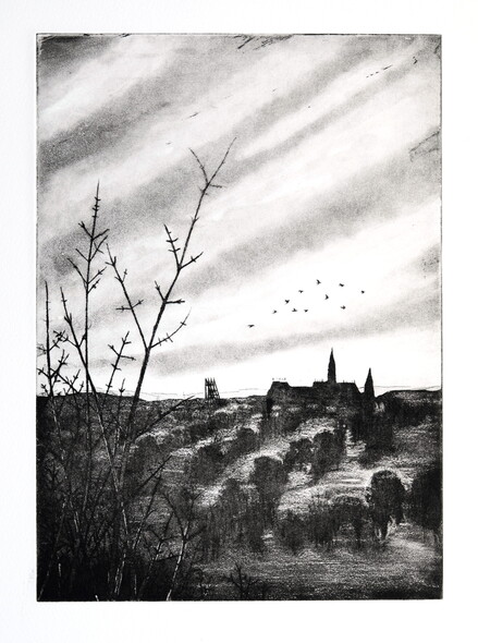 thumbnail of etching of Bishop Auckland