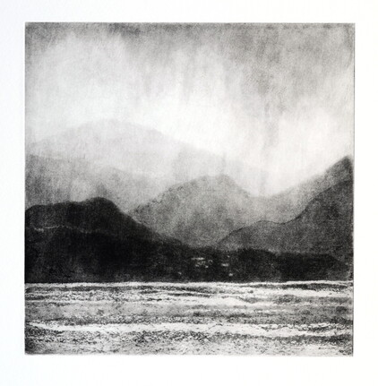 thumbnail of etching of Coniston from Brantwood