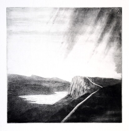 thumbnail of etching of Crag Lough