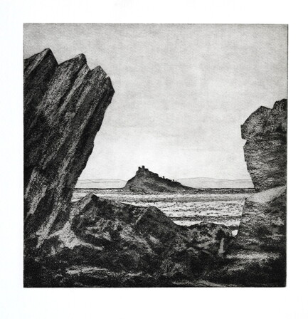 thumbnail of etching of St Michaels Mount