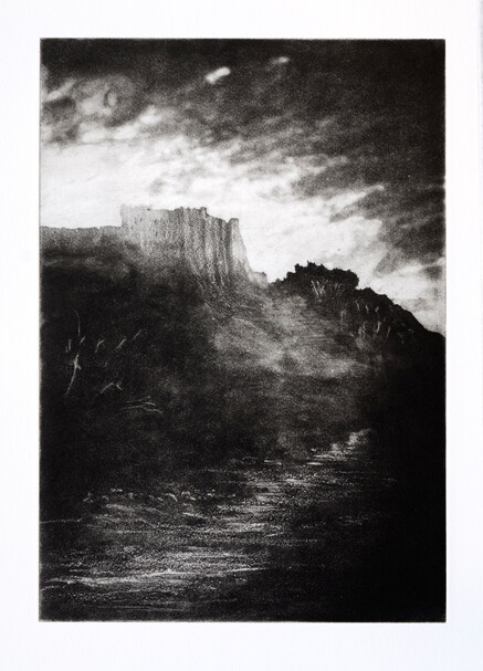 thumbnail of etching of Richmond Castle