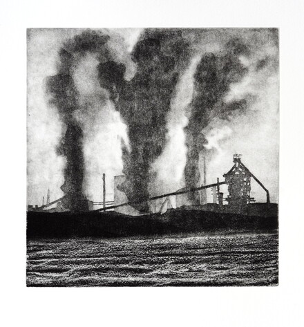 thumbnail of etching of Redcar Steel Works