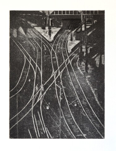 thumbnail of etching of Newcastle Rail Tracks
