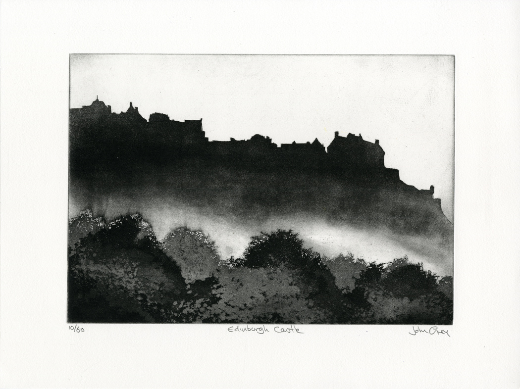 thumbnail of etching of Edinburgh Castle