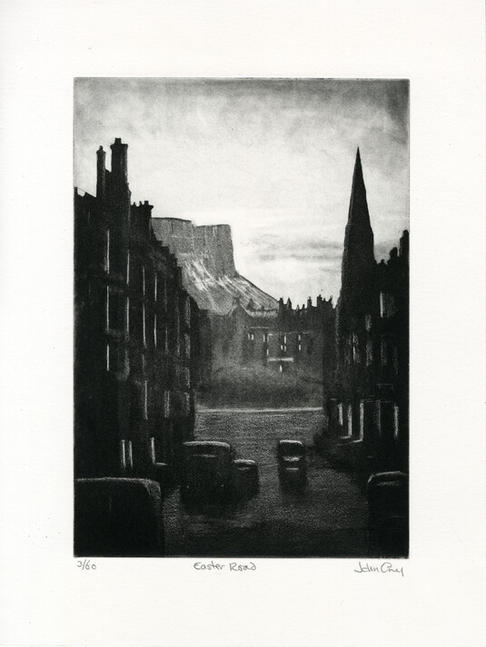 thumbnail of etching of Easter Road