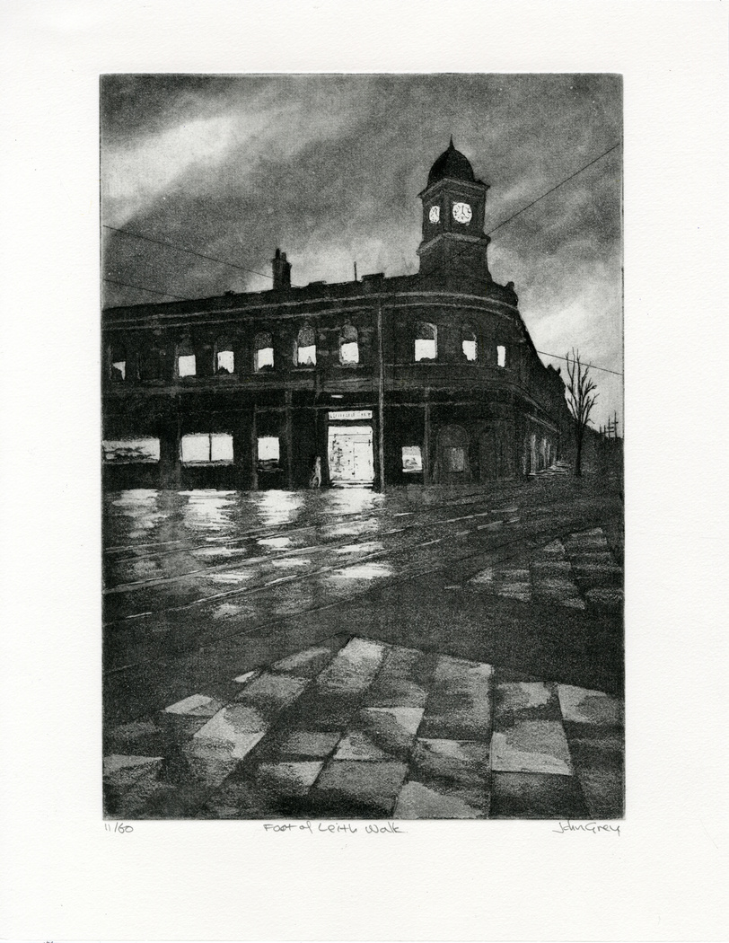 thumbnail of etching of Foot of Leith Walk