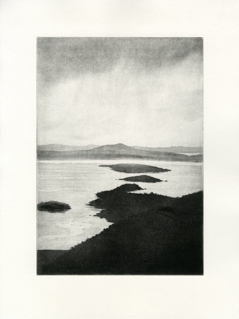 thumbnail of etching of Loch Lomond from Conic Hill